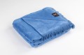 Ciepły koc bawełniany niebieski 150x200