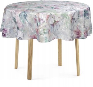 Obrus okrągły w kwiaty Koło  Ø100 Tulip wrzos