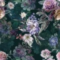Obrus AZ-161 Kwiaty ciemny zielony 140x200