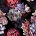 Tkanina Peonia czarna 150 cm