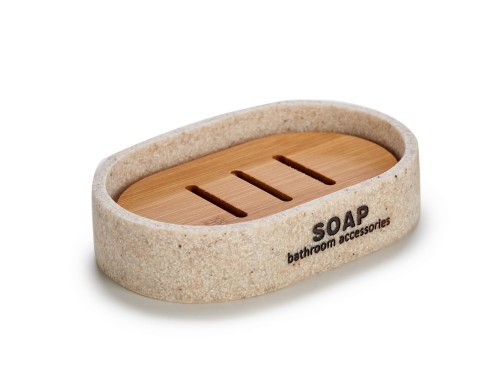 Mydelniczka z bambusową podstawką Resina