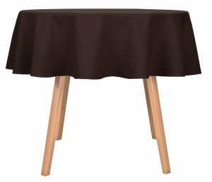 Obrus okrągły plamoodporny Koło Ø160 Topaz Ciemny brąz