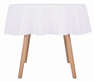 Obrus okrągły plamoodporny Koło Ø140 Topaz Biały