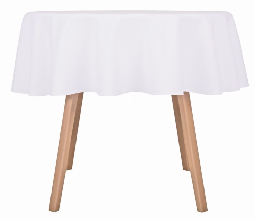 Obrus okrągły plamoodporny Topaz biały Ø160