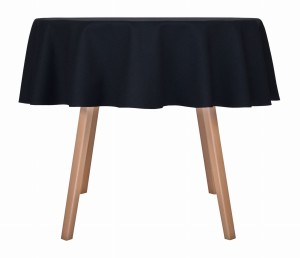 Obrus okrągły plamoodporny Koło Ø160 Topaz Czarny