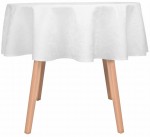 Obrus okrągły plamoodporny Koło Ø140 Ornament Bialy