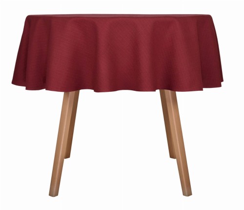 Obrus okrągły plamoodporny Topaz czerwony Ø140