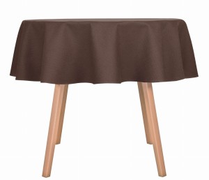 Obrus okrągły plamoodporny Koło Ø120 Topaz Brązowy