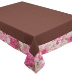 Obrus plamoodporny z ramką 140x200 Sammer brązowy