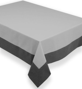 Obrus plamoodporny z ramką 140x280 Orest szary + grafit 