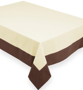Obrus plamoodporny z ramką  140x200 Orest krem +brąz 