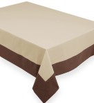 Obrus plamoodporny  z ramką 140x300 Orest beż +brąz 