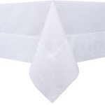 Obrus plamoodporny Elegancki z ramką 140x200 Duo Biały