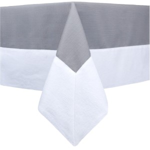 Obrus plamoodporny Elegancki z ramką 140x500 Duo Szary