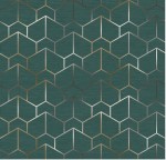 Tkanina Materiał na Zasłony Poszewki Muster Zielona