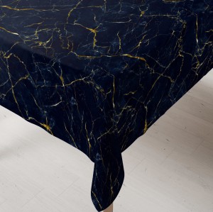 Obrus dekoracyjny Marmo 140x350 Granatowy        