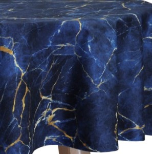 Obrus okrągły Dekoracyjny Koło  Ø140  Marmo Granatowy