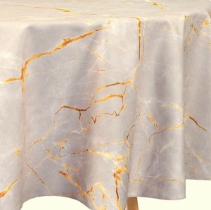 Obrus okrągły Dekoracyjny Koło Ø120  Marmo Beżowy 