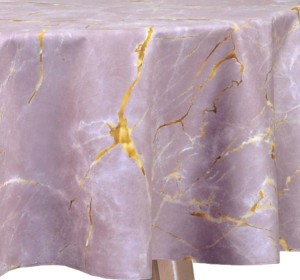 Obrus okrągły Dekoracyjny Koło Ø120  Marmo Pudrowy róż 