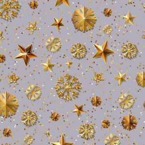 Tkanina, materiał na obrusy Gwiazdka II Szara