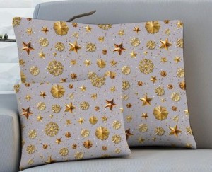 Poszewka Świąteczna na poduszkę 40x40 Gwiazdka II Szara