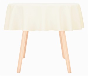 Obrus okrągły plamoodporny Koło Ø140 Topaz Kremowy