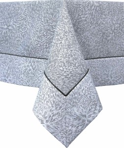 Obrus plamoodporny z ozdobną wypustką 140x400 Grand Grafitowy