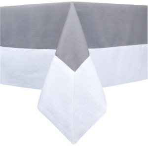 Obrus plamoodporny Elegancki z ramką 120x160 Duo Szary