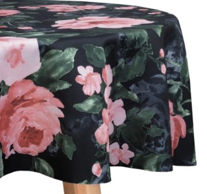 Obrus okrągły w kwiaty Koło  Ø120  Rosse Zielony