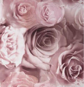 Tkanina Materiał na zasłony obrusy Róże Pudrowy róż