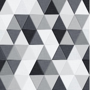 Tkanina Materiał na Zasłony poszewki Velvet Triangolo Szary