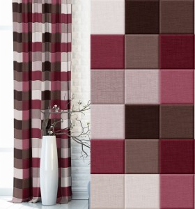 Zasłona Zaciemniająca na taśmie 140x250 Velvet Piazza Bordowa