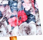 Obrus okrągły w kwiaty Koło Ø120 Lea Czerwony