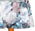 Obrus okrągły w kwiaty Koło Ø120 Lea Niebieski