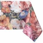 Obrus Dekoracyjny w kwiaty 140x350 Lea Różowy   