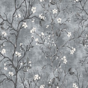 Tkanina Materiał na zasłony poszewki  Foresta Szary