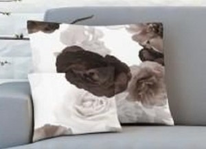 Poszewka dekoracyjna w kwiaty 40x40 Garden Flower Brązowa