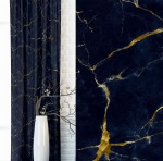 Zasłona zaciemniająca z przelotkami 140x250 Velvet Marmo Granatowa 