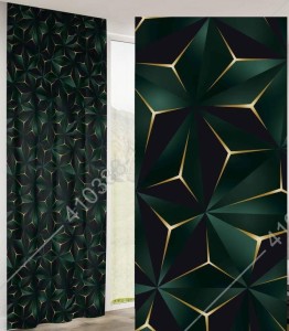 Zasłona dekoracyjna na tasmie 140x250 Star Zielona