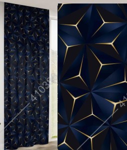 Zasłona dekoracyjna na przelotkach 140x250 Star Niebieska 