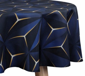 Obrus okrągły dekoracyjny Koło  Ø140 Star Niebieski