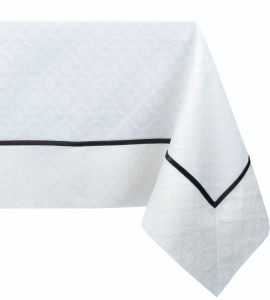 Obrus Plamoodporny Elegancki z mankietem 140x220 Cardin Biały