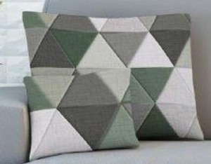 Poszewka dekoracyjna na poduszkę 40x40 Triangolo Zielona