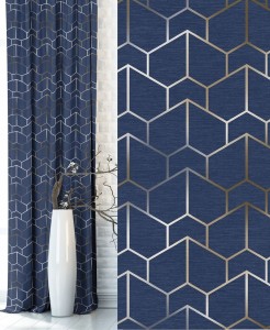 Zasłona Zaciemniająca z przelotkami 140x250 Muster Niebieska