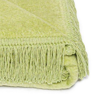 Koc bawełniano- akrylowy Narzuta Pled 150x200 Seledynowy