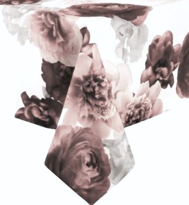 Obrus dekoracyjny w kwiaty  140x200 Garden Flower Brązowy