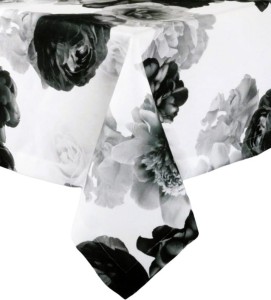 Obrus dekoracyjny w kwiaty  140x200 Garden Flower Szary 