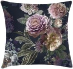 Dekoracyjna Poszewka w kwiaty  45x45 Fiore Velvet Granatowa
