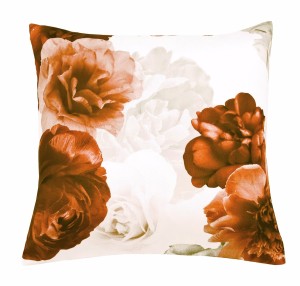 Poszewka dekoracyjna w kwiaty 45x45 Garden Flower Terakota
