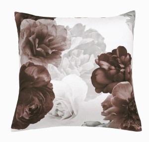 Poszewka dekoracyjna w kwiaty 40x40 Garden Flower Brązowa